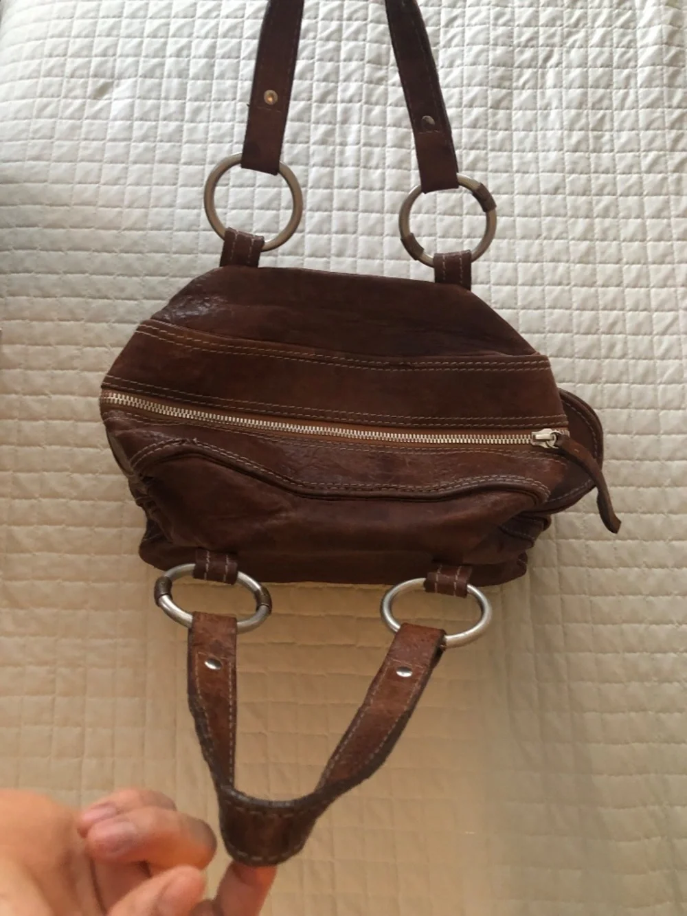 Ruehl No. 925 Distressed Leather Satchel